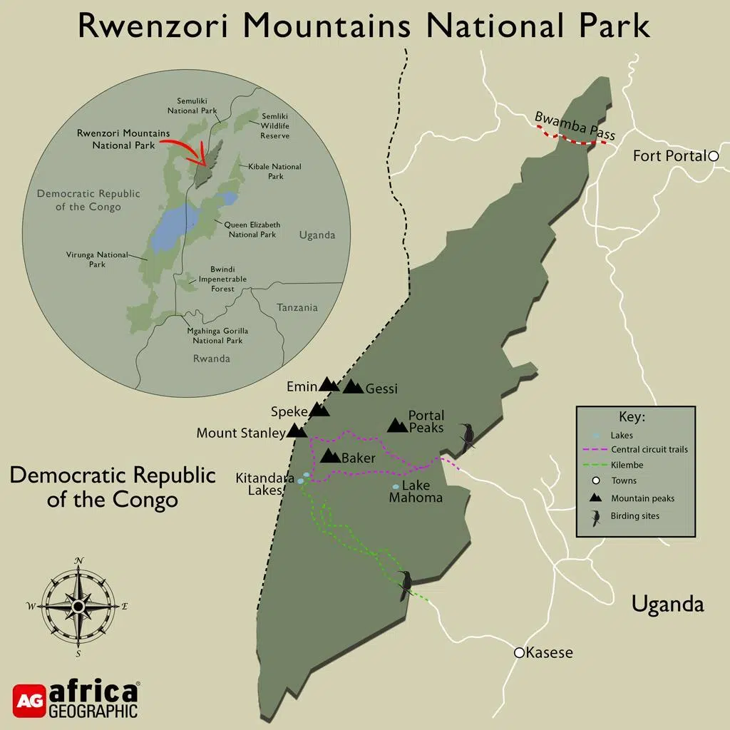 Rwenzori Maps & Topography Rwenzori National Park Boundaries